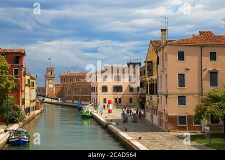 Arsenal in Venedig. Marinemuseum der Geschichte. Castello. Italien. Stockfoto