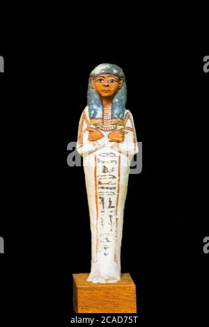 Ägypten, Kairo, Ägyptisches Museum, aus dem Grab von Sennedjem, Deir el Medina : Ushebti von Sennedjem. Stockfoto