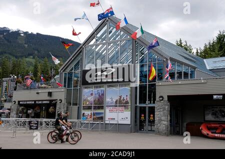 Whistler Mountain Skilift Centre in Whistler Village, British Columbia, Kanada Stockfoto