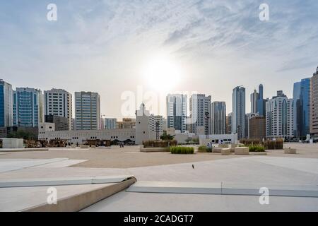 Abu Dhabi Wahrzeichen Al Hosn modernes Museum, das die Kultur und das Erbe der VAE feiert Stockfoto