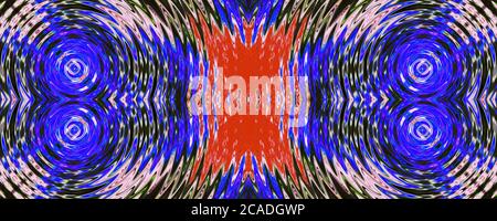 Abstrakt Rot und Blau stilisierte Kulisse. Nahtlose Tie-Dye-Struktur. Aquarell Hintergrundzeichnung. Dekorativer Stil. Batik Traditionell. Violett Verwischen, Oder Stockfoto