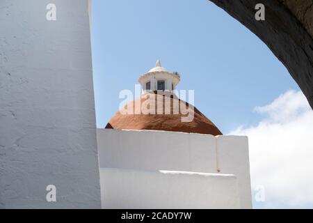 Kirche Santa Eularia, Santa Eulària des Riu, Ibiza, Balearen, Spanien Stockfoto