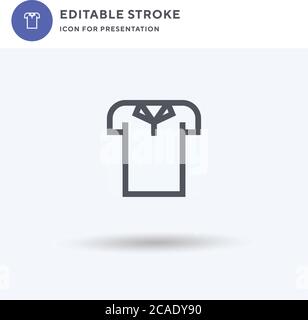 Polo Shirt Icon Vektor, gefüllt flaches Zeichen, solides Piktogramm isoliert auf weiß, Logo Illustration. Polo Shirt Icon für die Präsentation. Stock Vektor