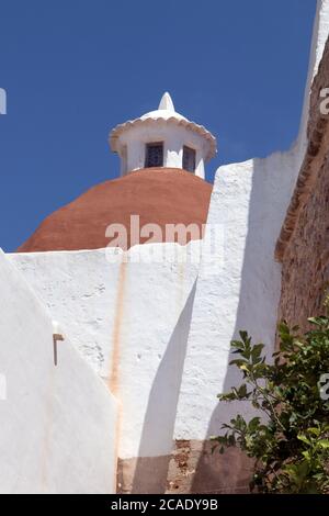 Kirche Santa Eularia, Santa Eulària des Riu, Ibiza, Balearen, Spanien Stockfoto