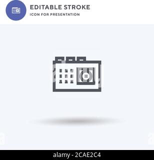 Symbolvektor für Bandrekorder, gefülltes flaches Schild, solides Piktogramm isoliert auf Weiß, Logo-Illustration. Kassettenrekorder-Symbol für die Präsentation. Stock Vektor