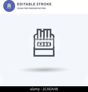 Kreiden Symbolvektor, gefülltes flaches Zeichen, solides Piktogramm isoliert auf weiß, Logo-Illustration. Kreiden-Symbol für die Präsentation. Stock Vektor