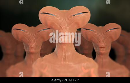 Aliens, 3D-Illustration Stockfoto