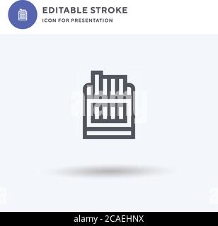 Kreide Symbol Vektor, gefüllt flache Zeichen, solide Piktogramm isoliert auf weiß, Logo-Illustration. Kreide-Symbol für die Präsentation. Stock Vektor