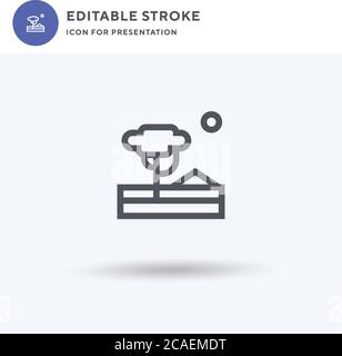 Savannah Symbolvektor, gefülltes flaches Schild, solides Piktogramm isoliert auf weiß, Logo-Illustration. Savannah Icon für die Präsentation. Stock Vektor