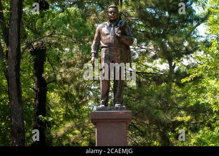 Leonid Iljitsch Breschnew Denkmal in Noworossijsk. Stockfoto