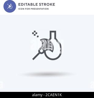 Federduster Icon Vektor, gefüllt flaches Zeichen, solides Piktogramm isoliert auf weiß, Logo-Illustration. Symbol für Federduster zur Präsentation. Stock Vektor