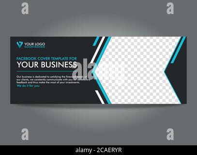 Facebook Cover Web Banner Social Media Design Vorlage Vektor EPS 10 Stock Vektor
