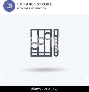 Spirometer Symbolvektor, gefülltes flaches Zeichen, solides Piktogramm isoliert auf weiß, Logo-Illustration. Spirometer-Symbol für die Präsentation. Stock Vektor