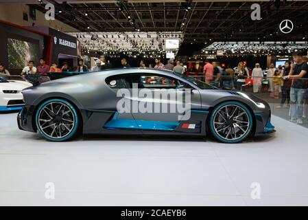 DUBAI, VAE - November 16: Der Bugatti Divo Sportwagen ist Auf der Dubai Motor Show 2019 Am 16. November 2019 Stockfoto