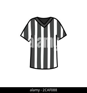 Fußball Schiedsrichter Uniform Doodle Symbol, Vektor-Illustration Stock Vektor