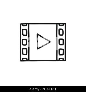 Multimedia-Doodle-Symbol, Vektordarstellung Stock Vektor