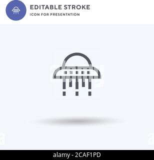 Alien Icon Vektor, gefüllt flache Zeichen, solide Piktogramm isoliert auf weiß, Logo-Illustration. Alien-Symbol für Präsentation. Stock Vektor