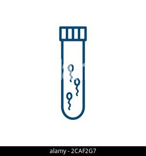 Symbol für die Linie der Spermateströhre, Vektordarstellung Stock Vektor