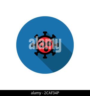 Virus Flat-Symbol, Vektorgrafik Stock Vektor