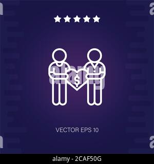 Engagement Vektor-Symbol moderne Illustration Stock Vektor