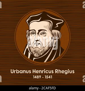 Urbanus Henricus Rhegius (1489 - 1541) war ein protestantischer Reformator, war aktiv sowohl in Nord-und Süddeutschland zur Förderung der lutherischen Stock Vektor