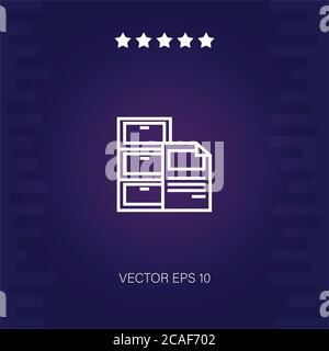 Aktenschrank Vektor-Symbol moderne Illustration Stock Vektor