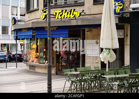 KÖLN, DEUTSCHLAND - 02. Aug 2020: Deutsches Kaffeehaus mit einer Vielzahl von Franchise-Shop wie abgebildet Stockfoto