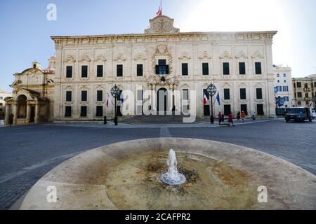 Auberge de Castille im Kastilien-Ort in Valletta, Malta. Stockfoto