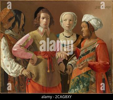 Der Wahrsager, vermutlich 1630er Jahre Gemälde von Georges de La Tour Stockfoto