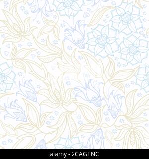Elegantes Nahtloses Muster mit schönen Blüten Stockfoto