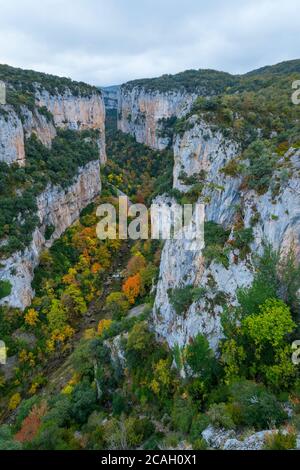 Foz de Arbayún, Salazar Fluss, Navarra, Spanien, Europa Stockfoto