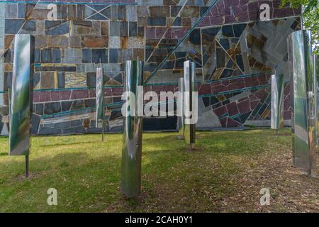 Wandausschnitt, Kultur- und Konzertsaal Liederhalle, Stuttgart, Bundesland Baden-Württemberg, Süddeutschland, Europa Stockfoto