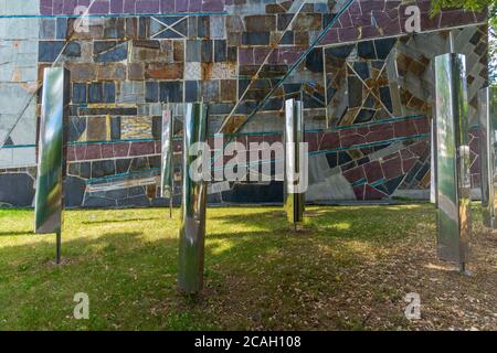 Wandausschnitt, Kultur- und Konzertsaal Liederhalle, Stuttgart, Bundesland Baden-Württemberg, Süddeutschland, Europa Stockfoto