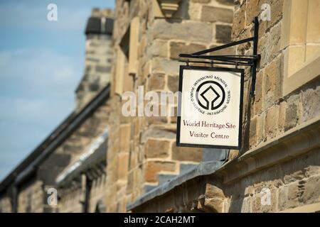 Weltkulturerbe Besucherzentrum in der Kathedrale Stadt Durham, Grafschaft Durham, England. Stockfoto