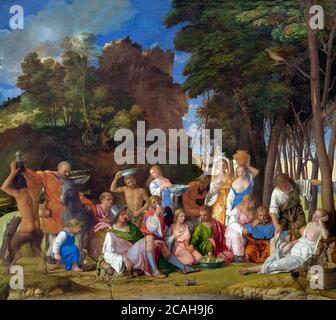 Das Fest der Götter, Giovanni Bellini und Tizian, 1514-1529, National Gallery, Washington DC, USA, Nordamerika Stockfoto