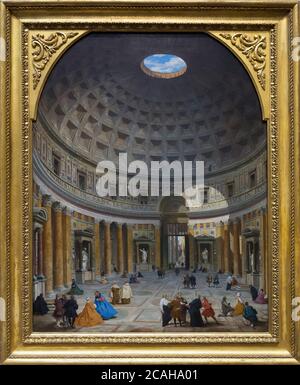 Innenraum der Pantheon, Rom, Giovanni Paolo Panini, circa 1735, National Gallery, Washington DC, USA, Nordamerika Stockfoto