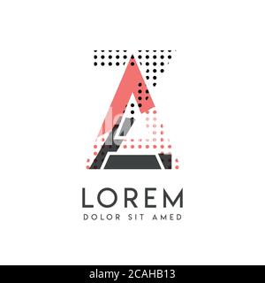 ZA modernes Logo-Design mit grau und rosa Farbe, die für kreative Business und Werbung verwendet werden kann. ALS Logo mit Blasen und Punkten gefüllt ist, kann sein Stock Vektor
