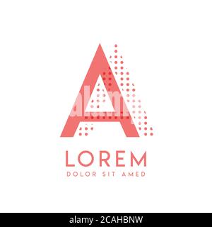 AA modernes Logo-Design mit grau und rosa Farbe, die für kreative Unternehmen und Werbung verwendet werden kann. AA-Logo ist mit Blasen und Punkten gefüllt, kann sein Stock Vektor