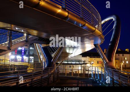 Celtic Gateway Bridge, Holyhead, Anglesey, Nordwales, Stockfoto