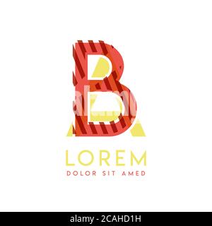 Ab buntes Logo-Design mit rosa orange und grau Farbe, die für kreative Unternehmen und Werbung verwendet werden kann. Das BA-Logo ist mit Blasen und Punkt gefüllt Stock Vektor
