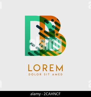 DB-Logo mit dem Thema Galaxie Geschwindigkeit und Stil, die für kreative und Business-Branchen geeignet ist. BD Letter Logo Design für alle Webseiten Medien und Stock Vektor