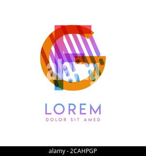 FG-Logo mit dem Thema Galaxie Geschwindigkeit und Stil, die für kreative und Business-Branchen geeignet ist. GF Letter Logo Design für alle Webseitenmedien und Stock Vektor