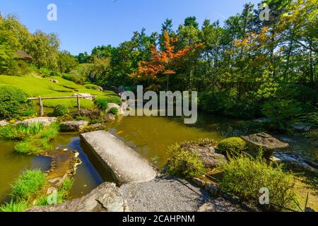 Ansicht der Yoko-en (Teich Garten) Der taizo-in Tempel in Kyoto, Japan Stockfoto