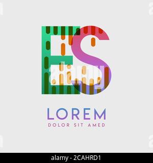 Es-Logo mit dem Thema Galaxie Geschwindigkeit und Stil, die für kreative und Business-Branchen geeignet ist. SE Letter Logo Design für alle Webseitenmedien und Stock Vektor