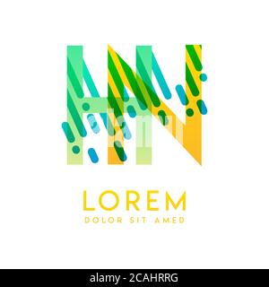 HN-Logo mit dem Thema Galaxie Geschwindigkeit und Stil, die für kreative und Business-Branchen geeignet ist. NH Letter Logo Design für alle Webseitenmedien und Stock Vektor