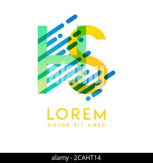 HS-Logo mit dem Thema Galaxie Geschwindigkeit und Stil, die für kreative und Business-Branchen geeignet ist. SH Letter Logo Design für alle Webseitenmedien und Stock Vektor