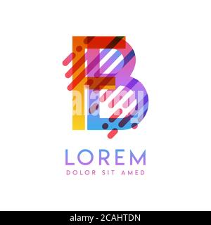 FB-Logo mit dem Thema Galaxie Geschwindigkeit und Stil, die für kreative und Business-Branchen geeignet ist. BF Letter Logo Design für alle Webseitenmedien und Stock Vektor