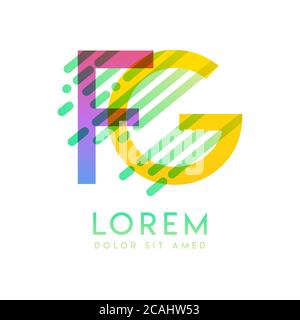 GF-Logo mit dem Thema Galaxie Geschwindigkeit und Stil, die für kreative und Business-Branchen geeignet ist. FG Letter Logo Design für alle Webseiten Medien und Stock Vektor