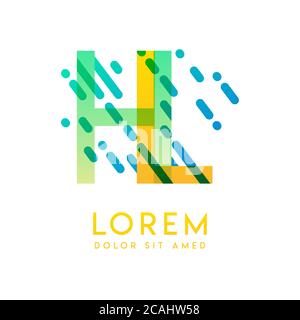 HL-Logo mit dem Thema Galaxie Geschwindigkeit und Stil, die für kreative und Business-Branchen geeignet ist. LH Letter Logo Design für alle Webseiten Medien und Stock Vektor