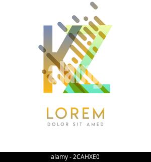 KZ-Logo mit dem Thema Galaxie Geschwindigkeit und Stil, die für kreative und Business-Branchen geeignet ist. ZK Letter Logo Design für alle Webseitenmedien und Stock Vektor